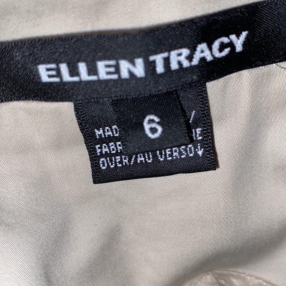 Ellen Tracy khaki jacket, Great Condition, Sz 6 measurements in photos below - Picture 2 of 8